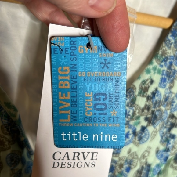 Carve Designs Vengeful Blue V-Neck Flutter Cap Sleeve Dress Sand Dollars Size 4 - Picture 5 of 11